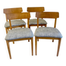 Chaises bois et gris scandinave vintage