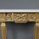 Petite console en marbre et bois doré, style Louis XVI – début XXe
