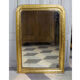 Miroir doré avec gravures,  118x96cm
