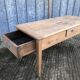 Antique solid cherry farmhouse table with 3 drawers and 1 pull out.