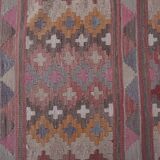 Vintage Turkish rug from Oushak, handwoven 70x710 cm