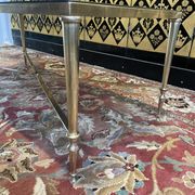 Table basse laiton et marbre