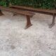Pair of oak benches 240cm