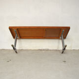 Extensible low table with metal feet 1960s