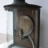 Ancient half-moon brass wall lantern