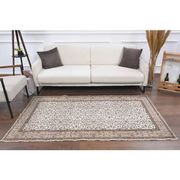 Vintage Turkish Oushak Handmade Wool Cotton White Area Rug 119x202