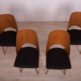 4 lollipop dining chairs from tatra, 1960s