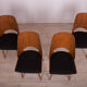 4 lollipop dining chairs from tatra, 1960s