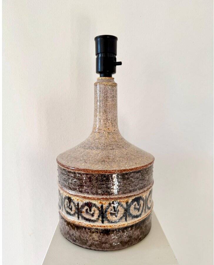 Large Danish table lamp base by Jette Hellerøe for Axella, 1960s