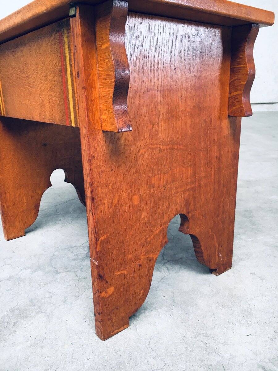 Amsterdam School Side Table, Netherlands, 1920s