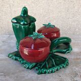 Vintage ceramic service salt pepper mustard 1950s 1960s