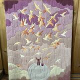 Canvas tapestry vintage oiseleur du monde