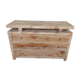 Commode en bois cérusé
