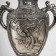 Pair of Silver Metal Vases, Asia