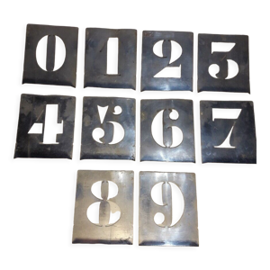 Pochoirs 10chiffres 60mm - complet