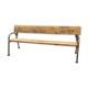 Wooden and iron garden bench