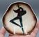 Vintage ceramic bowl from the 50s and 60s drum player