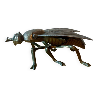 Vintage brass ashtray in the shape of a fly