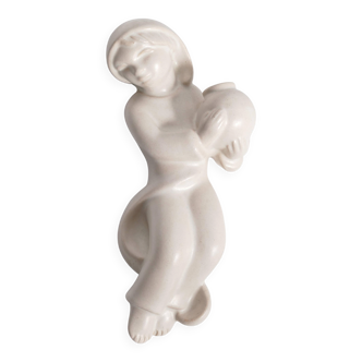 White Sconce with Boy Motif by Marianne Starck for Michael Andersen & Son