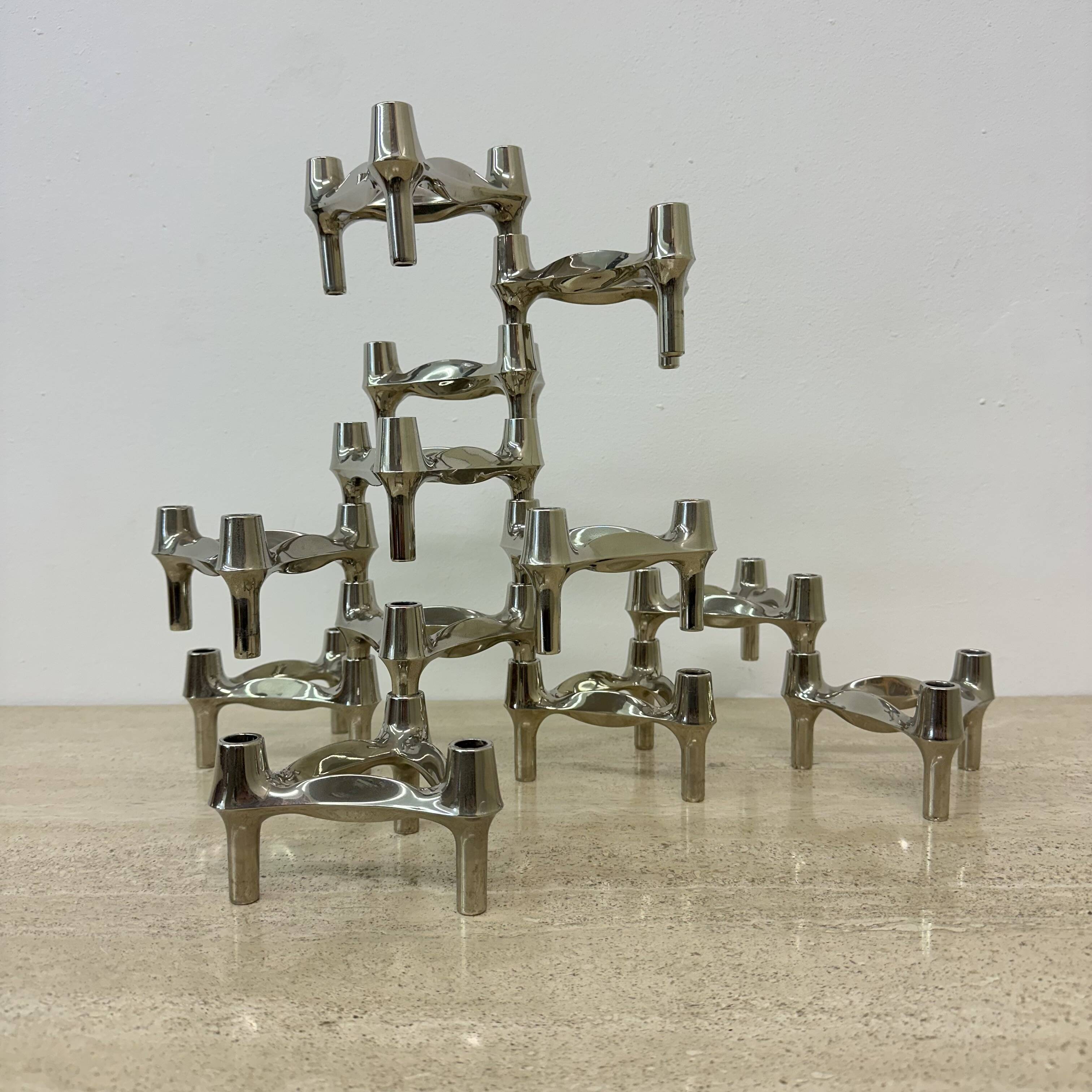 Large XL Candlestick by Fritz Nagel & Ceasar Stoffi and manufactured by BMF 1960’s nagelkandelaar