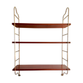 Etagère métal doré et bois années 60