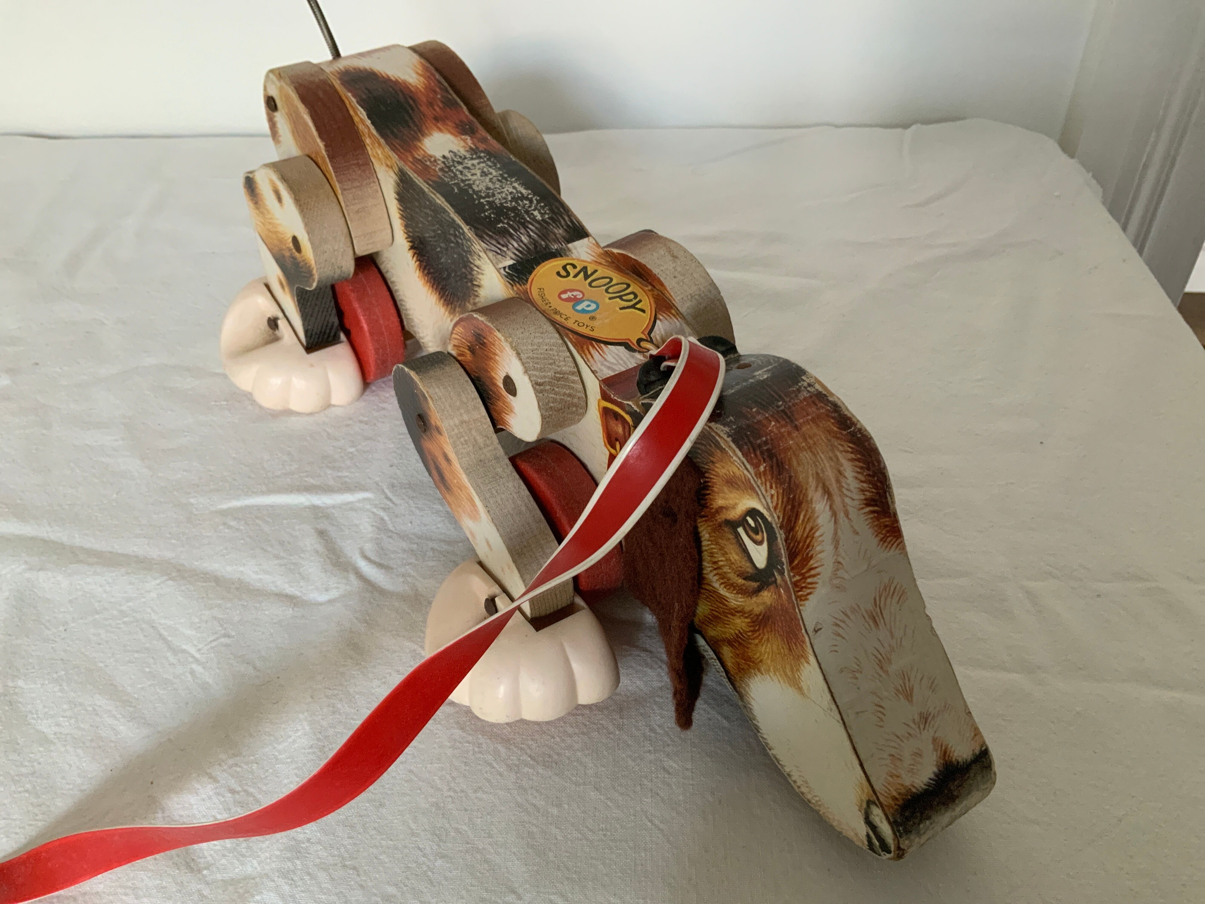 Fisher price wooden shooting dog 1961