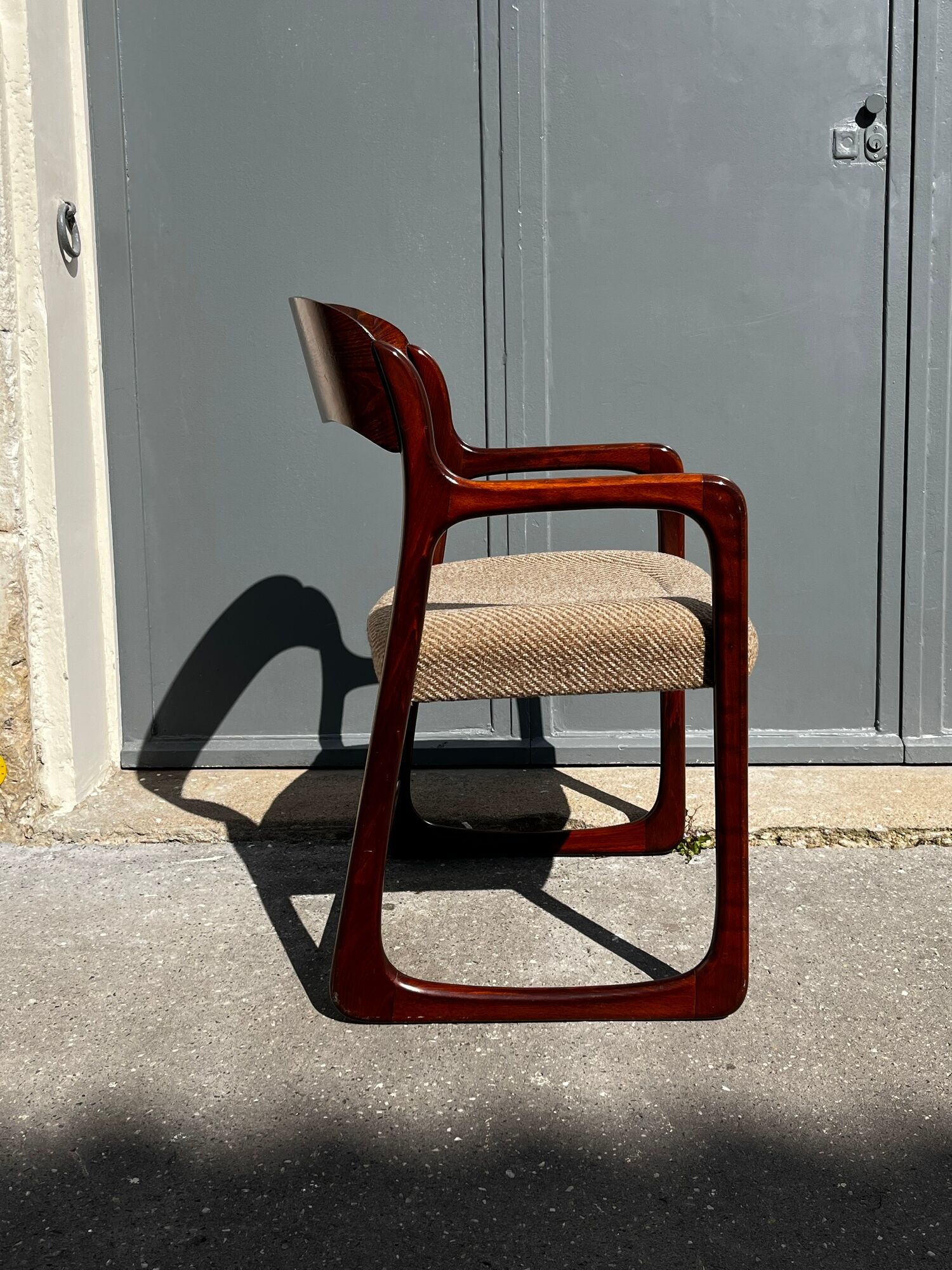 4 fauteuils vintage "Traîneau" de Baumann - années 1960