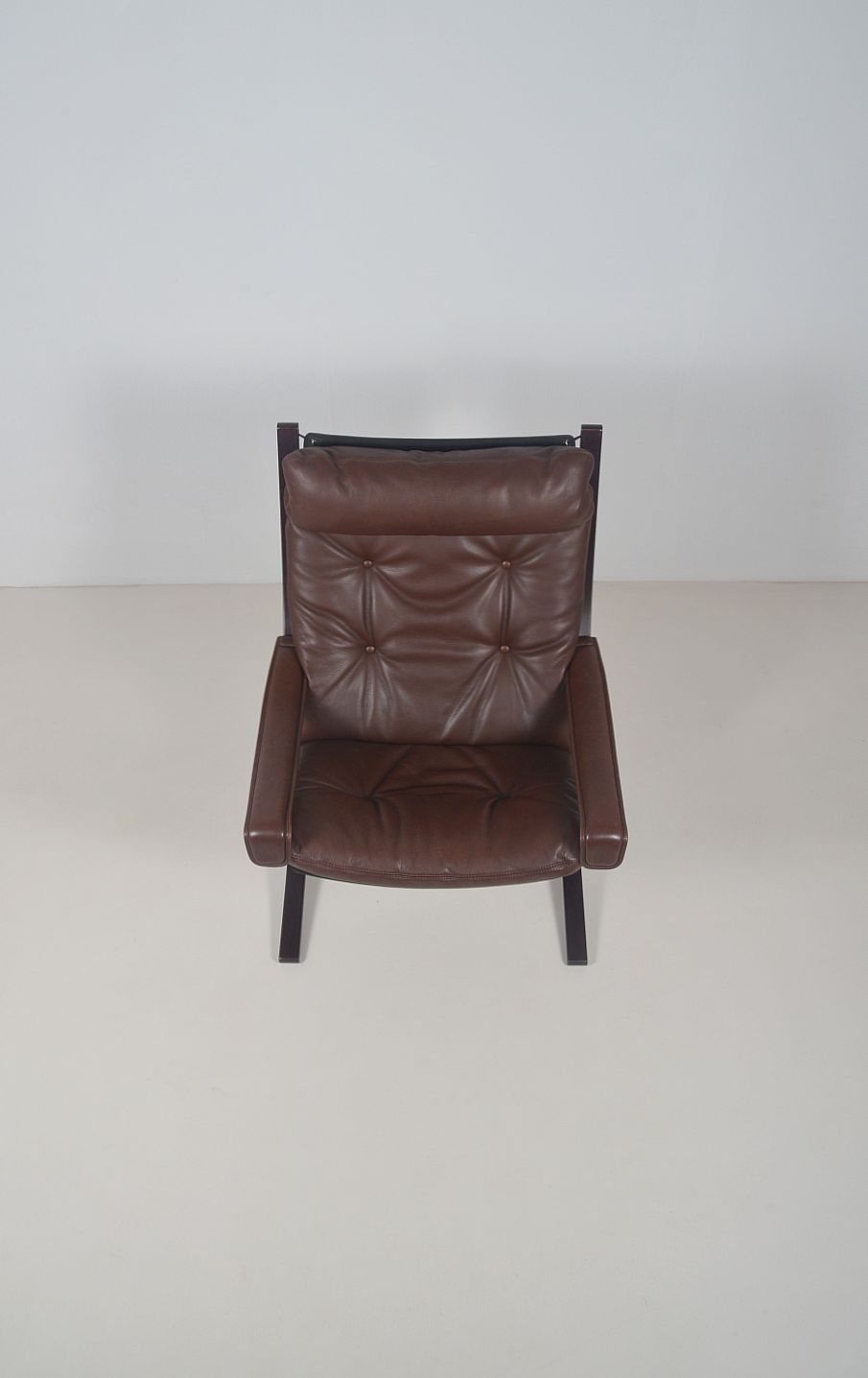 Norwegian lounge chair with ottoman designed by Ingmar Relling, 1960s