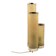 Hollywood regency fiberglass and brass table lamp, Italy 1970s