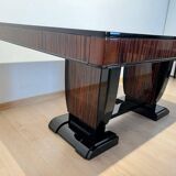 French Art Deco Expandable Dining Room Set, 1930, Set of 9