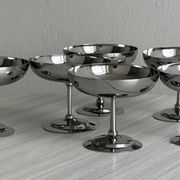 8 coupelles à glace en inox brillant
