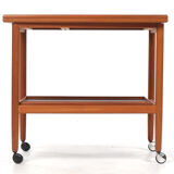 Tea cart with folding table top, Poul Jeppesen, Denmark, circa 1965
