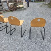 4 vintage school chairs from the 70s