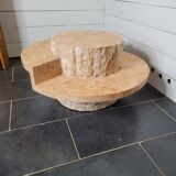 Round stone coffee table by Magnussen Ponte