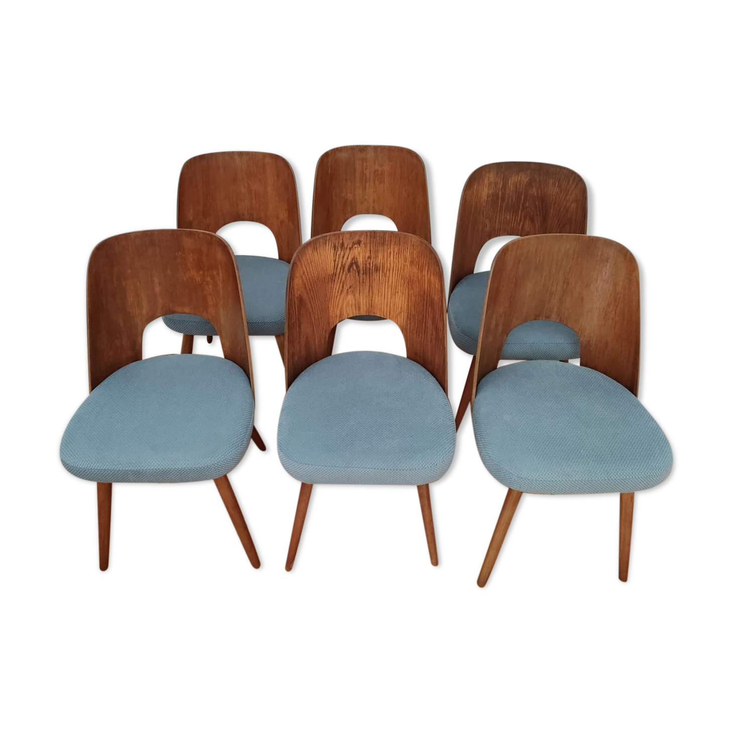 Mid-Century Set of dining 6 chairs Tatra O.Haerdtl, 60s Czechoslovakia
