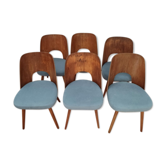 Mid-Century Set of dining 6 chairs Tatra O.Haerdtl, 60s Czechoslovakia