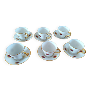 Lot de 6Tasses et Soucoupes - bernardaud