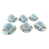 Set of 6 Cups and Saucers Bernardaud Ithaque by Olivier Gagnère