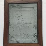 Solid wood mirror and patinated ice early twentieth century