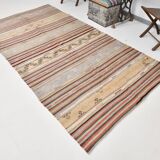 5x9 Soft Pastel Red Vintage Kilim Rug 150x290Cm SK 32959