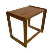 Vintage set of three pine side tables nesting tables nest of tables 1970s