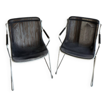 Pair of Penelope armchairs by Charles Pollock for Castelli