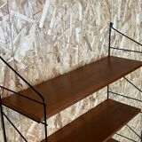 60s 70s teak string shelf wall shelf Danish design Denmark