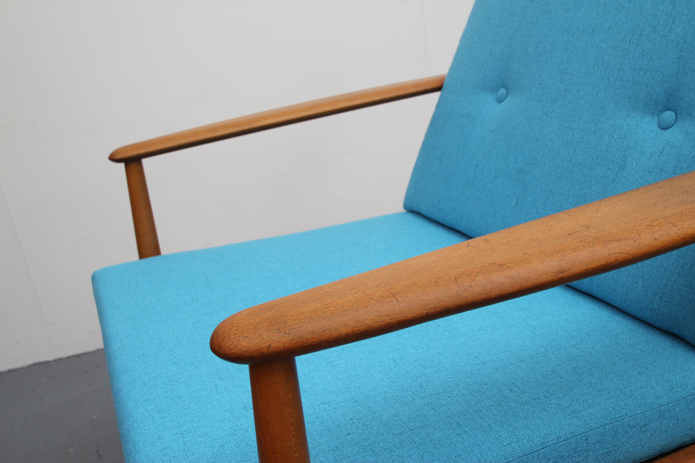 Armchair in light blue from the 1960s