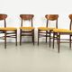Lot de 4 chaises de salle à manger, années 1960
