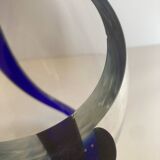 Vase verre tourvillon cobalt krosno