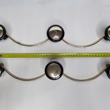 Pair of vintage wall coat racks in gold metal