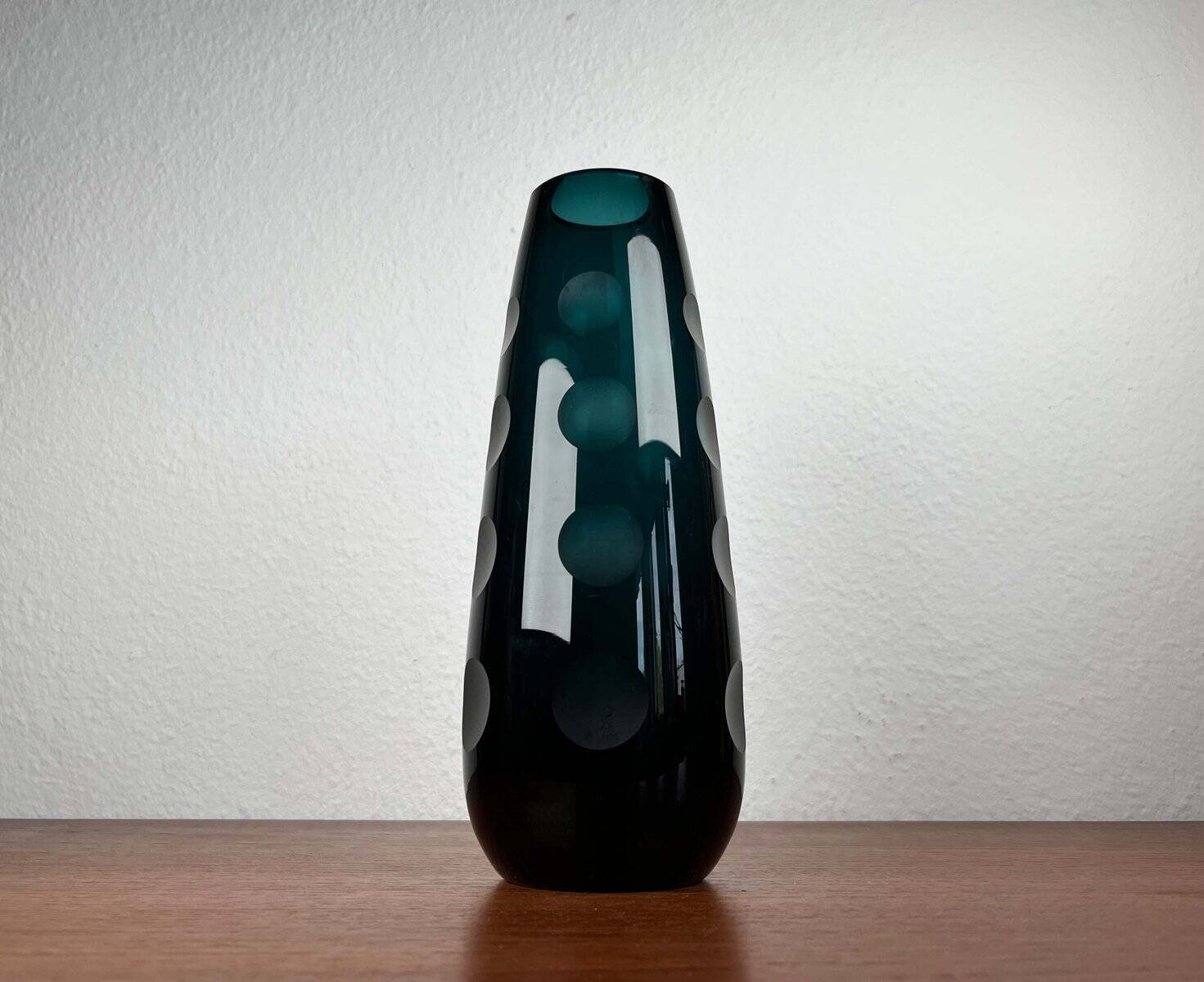 Mid-century German glass vase by Karl Friedrich Glas, 1960s.