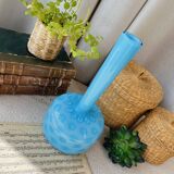 Blue opaline soliflore vase