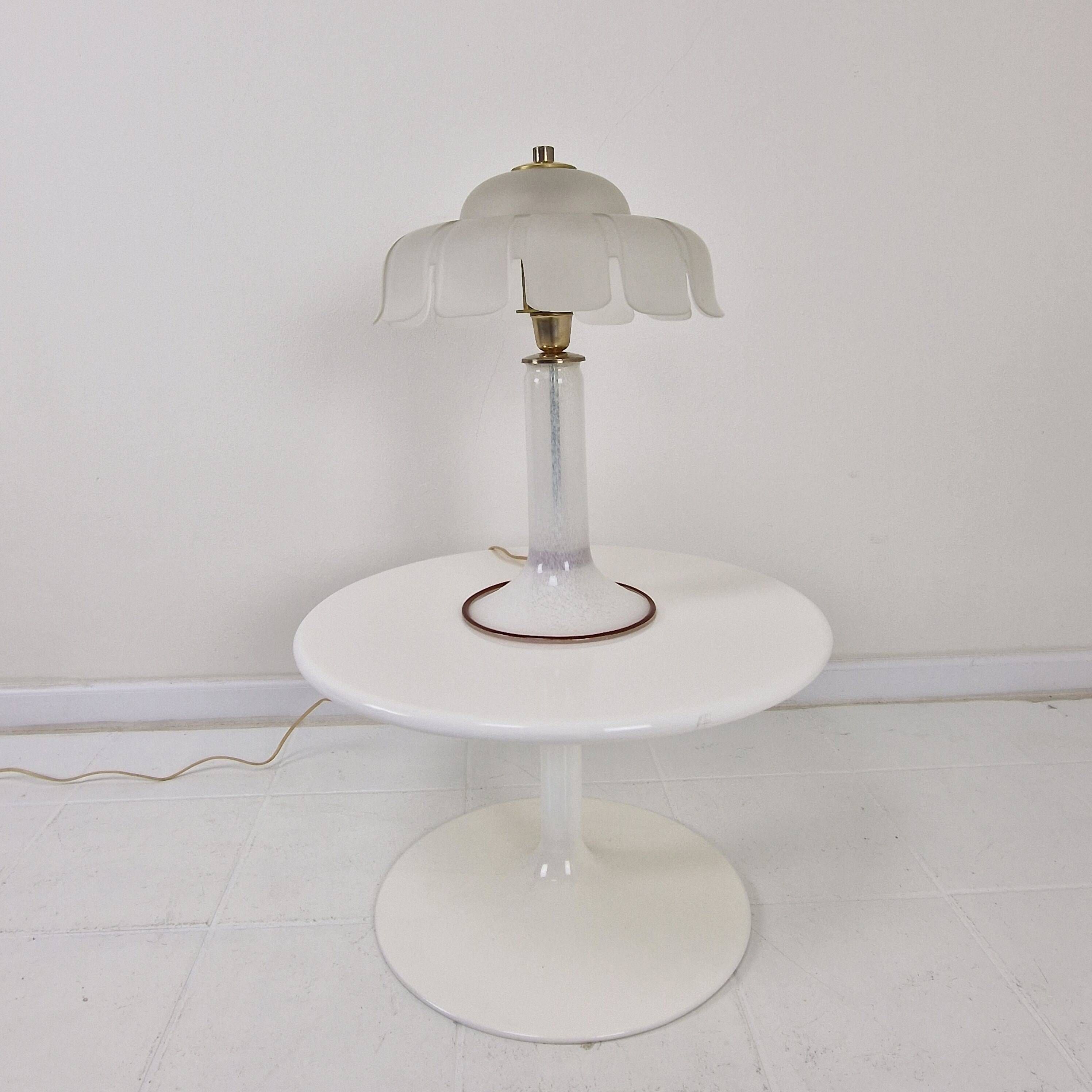 Exquisite Vintage Italian Murano Glass Table Lamp – 1970s/1980s